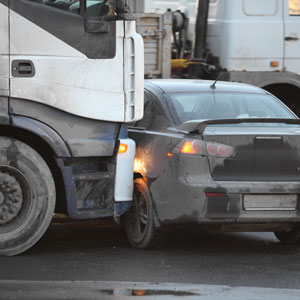 Collision of truck accident and a car - Sexton Weldon Law Firm.