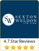 Logo of Sexton Weldon Law Firm with a 4.7-star review rating below